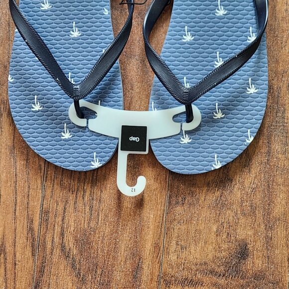 Gap Mens Thong Sandals Size 12 Blue Beach Shoes Rubber Flip Flops - Picture 3 of 4